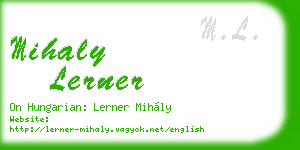 mihaly lerner business card